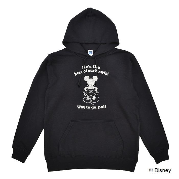 フード付きパーカー　ミッキー　黒