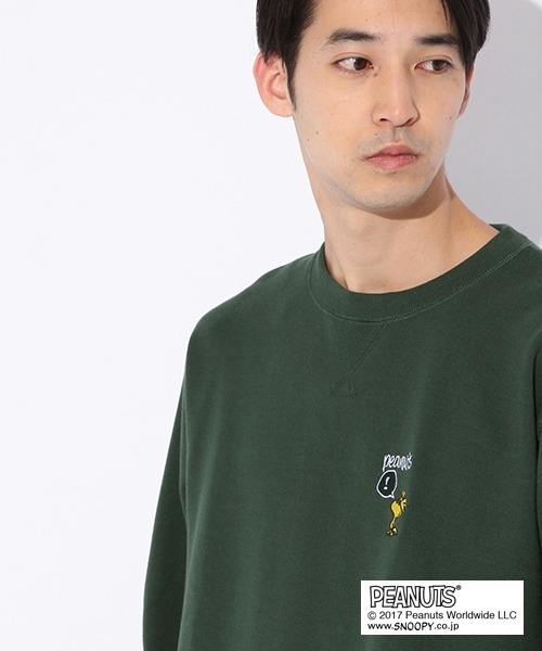 niko and...（ニコアンド）スヌーピーデザイン「MEN'S ピーナッツ刺繍スウェット」