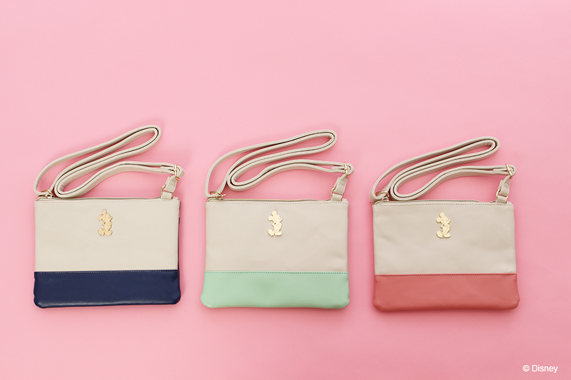 ミッキー金具付きショルダーバッグ