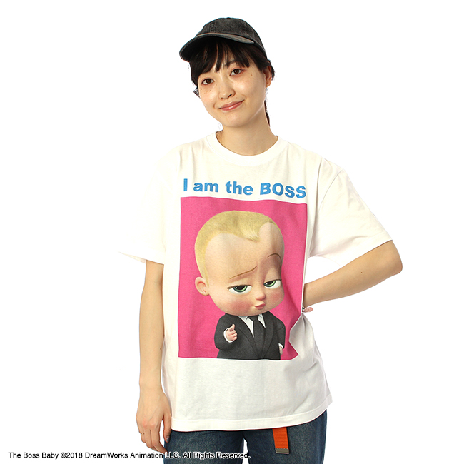 1ホワイト着用イメージ/PONEYCOMB【THE BOSS BABY】ボス・ベイビー Tシャツ2種