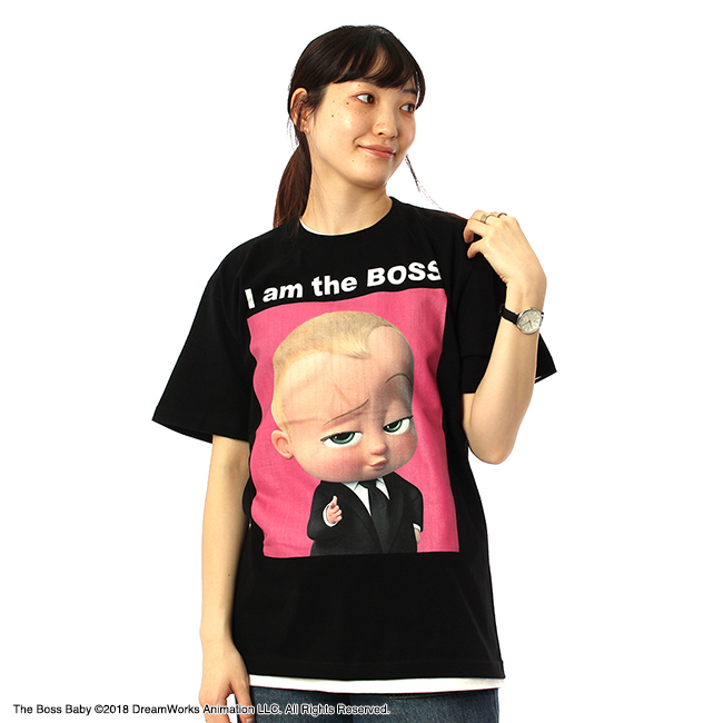 1ブラック着用イメージ/PONEYCOMB【THE BOSS BABY】ボス・ベイビー Tシャツ2種