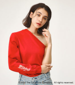 COCA-COLA BY SLY ONE SLEEVE T/SH赤