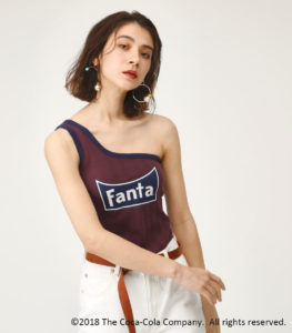 FANTA BY SLY ONE SHOULDER TANK紫
