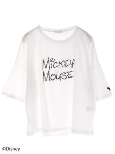 Mickey/earthタイポTシャツ２