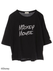 Mickey/earthタイポTシャツ３