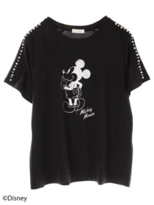 Mickey/earthパールショルダーTシャツ３