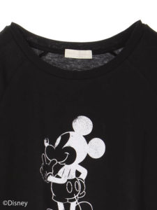 Mickey/earthパールショルダーTシャツ５