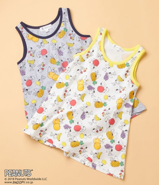 【ROPE' PICNIC KIDS×PEANUTS(SNOOPY)】フルーツ柄ワンピース