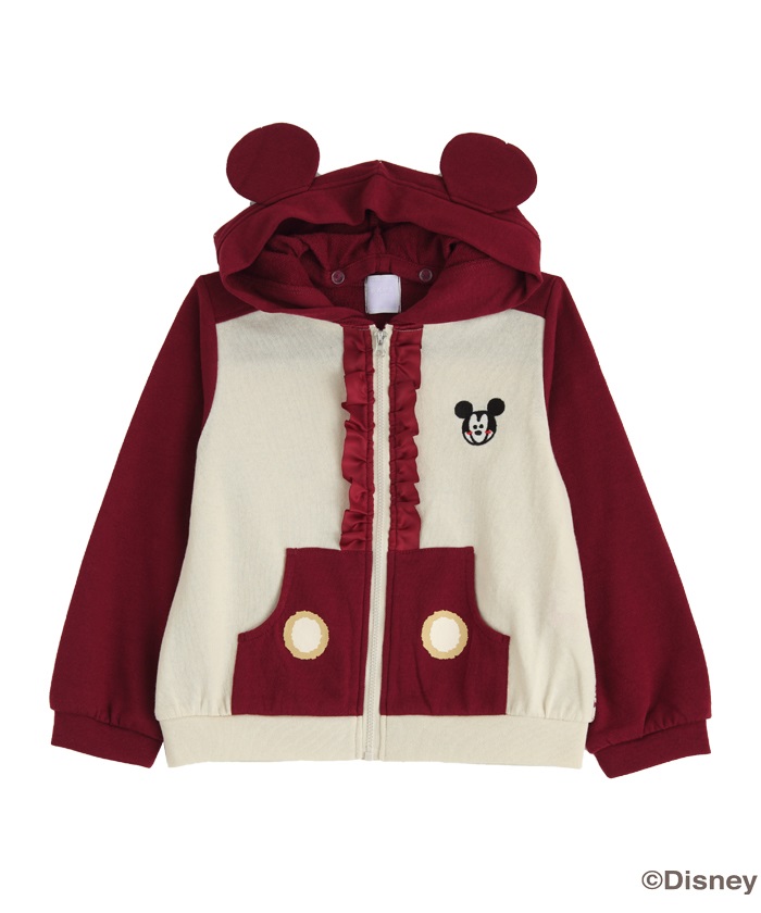 (キッズ)ミッキー 耳付きptパーカー2