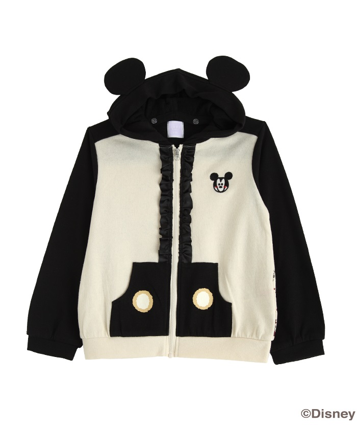 (キッズ)ミッキー 耳付きptパーカー