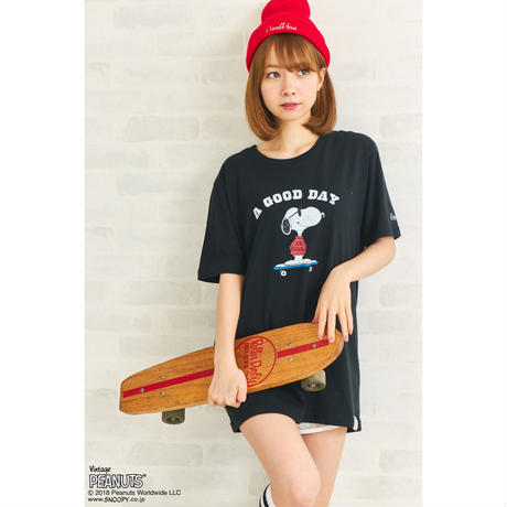 GP×SNOOPY SKATE T / BLACK GST-002