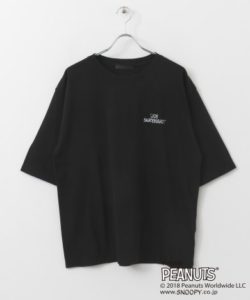 スヌーピーバックプリントTシャツ(5分袖)４