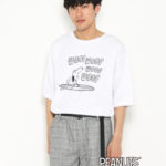 スヌーピープリントTシャツ(5分袖)