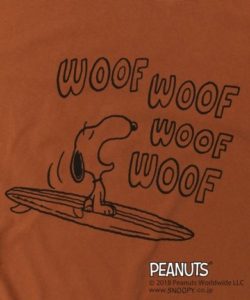 スヌーピープリントTシャツ(5分袖)６