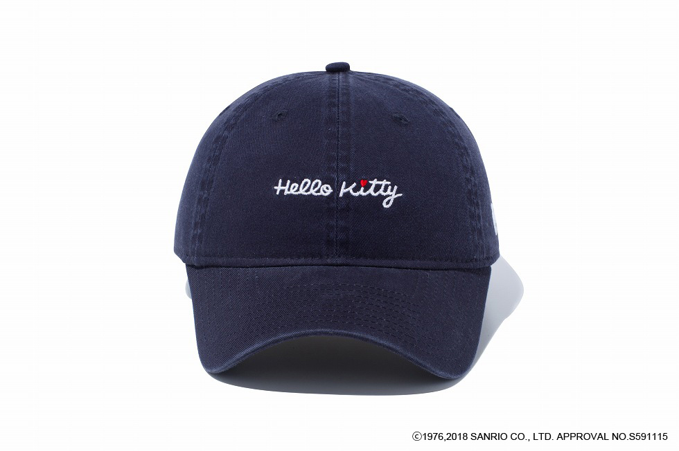 9TWENTY クロスストラップ ハローキティ スクリプト ネイビー
