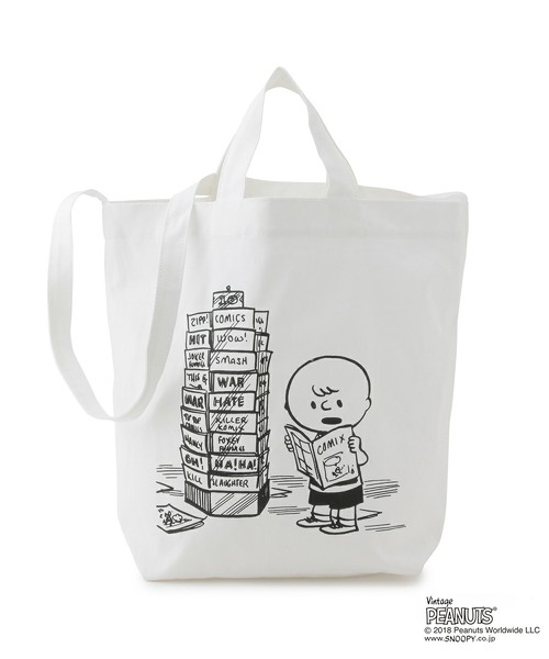 PEANUTS x bonjour records CHARLIE MAGAZINE TOTE