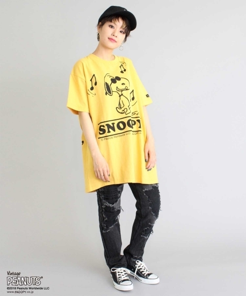 SNOOPYルーズTワンピ