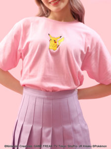 ピカチュウワンポイント刺繍Tシャツ