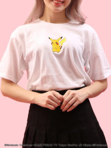 ピカチュウワンポイント刺繍Tシャツ2