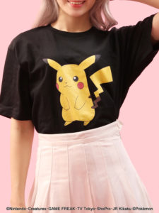ピカチュウプリントTシャツ３