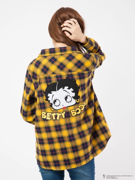 【Betty Boop™】チェックシャツ2