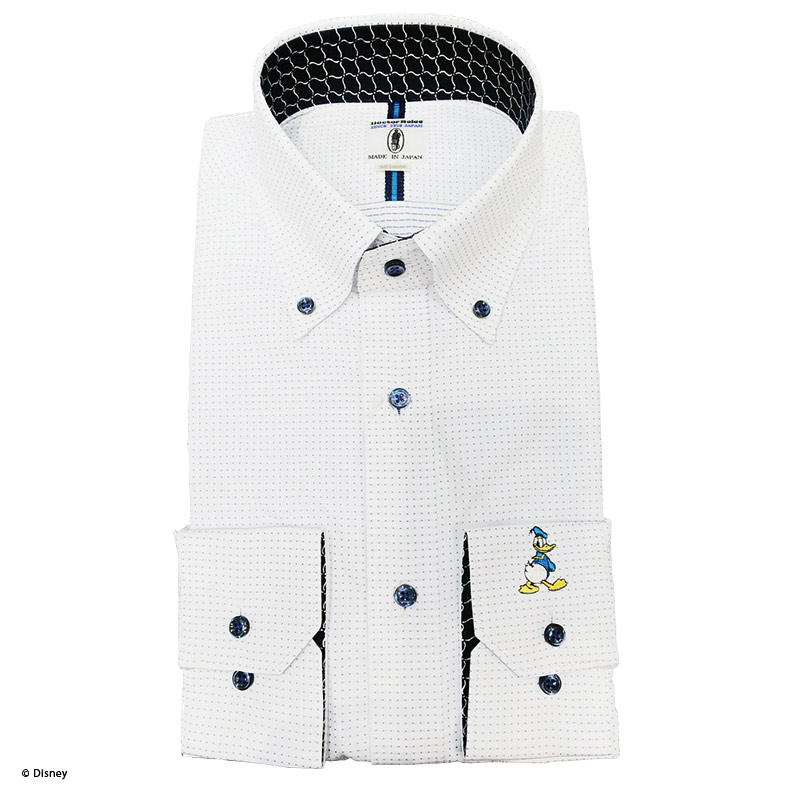 DISNEYドナルド刺繍シャツ青