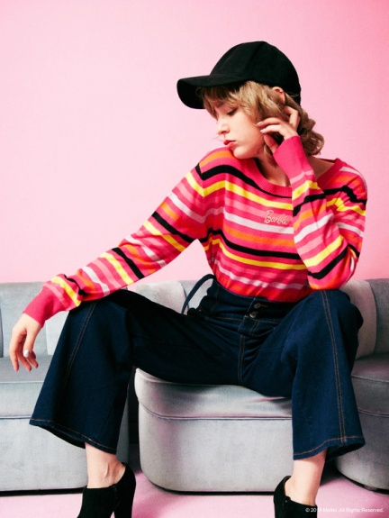 バービー ラインナップマルチボーダーニット