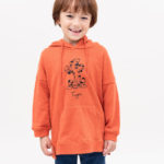 Pooh 刺繍入りドロップショルダーパーカー2