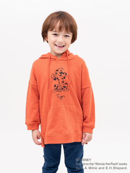 Pooh 刺繍入りドロップショルダーパーカー2