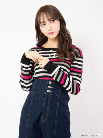 バービー ラインナップマルチボーダーニット２