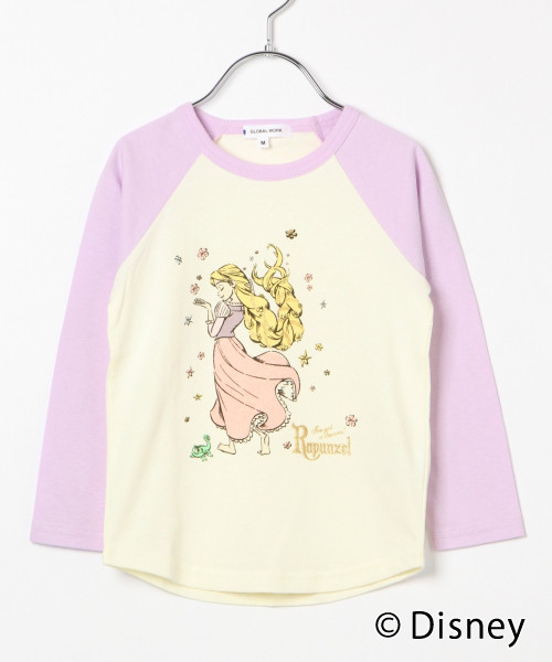【キッズ】ディズニーデザインラグランTシャツ長袖