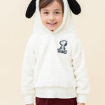 kids スヌーピーフード耳付プルパーカー２