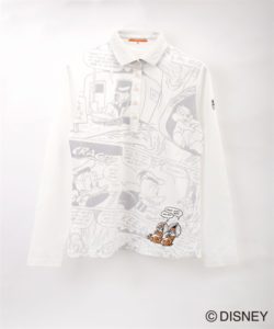 レディース スイスコットン長袖ポロ/チップ&デール３