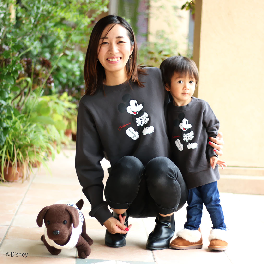 ミッキーマウス ヤシの木柄トレーナー３