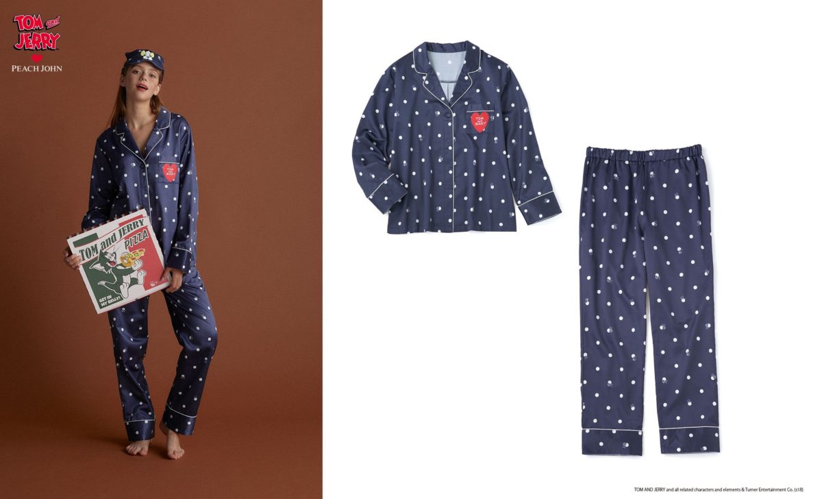 裏起毛サテン刺しゅうシャツパジャマ