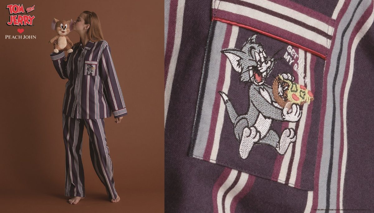 両面起毛フランネル刺しゅうシャツパジャマ