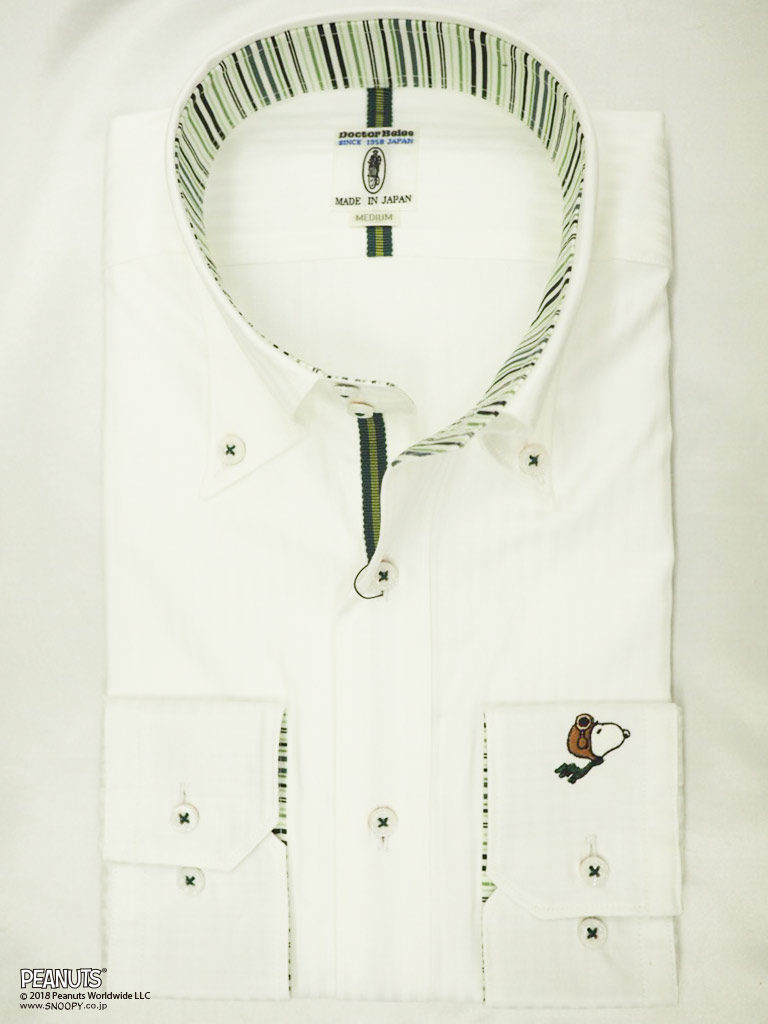 カフス刺繍入りメンズビジネスシャツ フライングエース