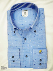 カフス刺繍入りメンズビジネスシャツ　ウッドストック３