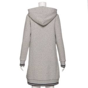 PEANUTSコラボ スヌーピー刺しゅう裏起毛パーカーワンピース３