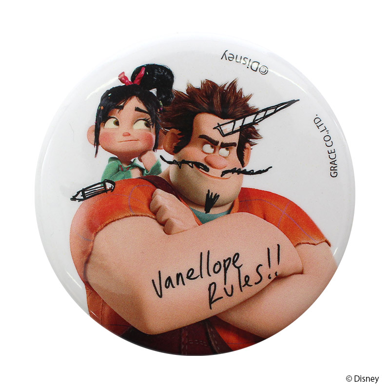 シュガー・ラッシュ：オンライン　ラルフ＆ヴァネロペ 缶バッジ