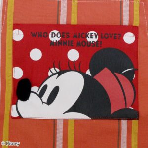 【Disney】ミニーマウス　ちょっとさわれるエプロン　キッズ5