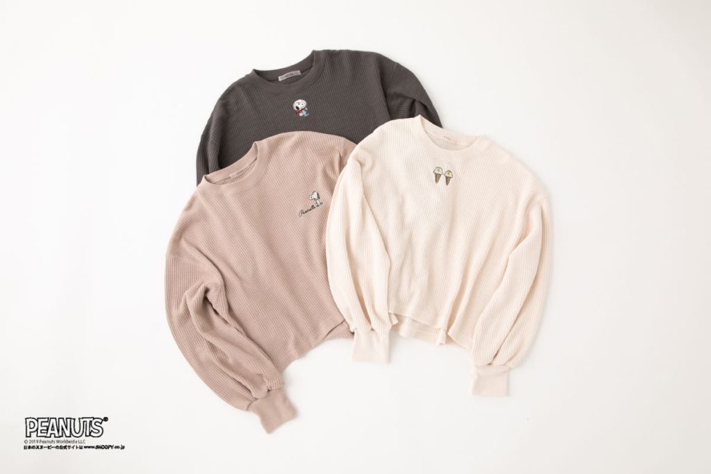スヌーピーワッフルTシャツ