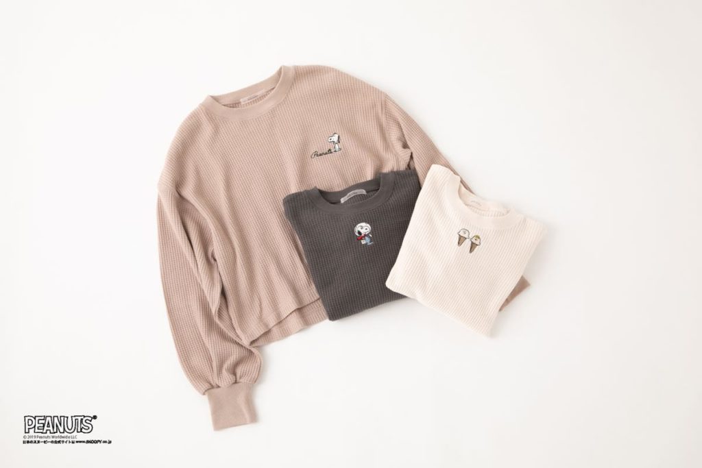 スヌーピーワッフルTシャツ２