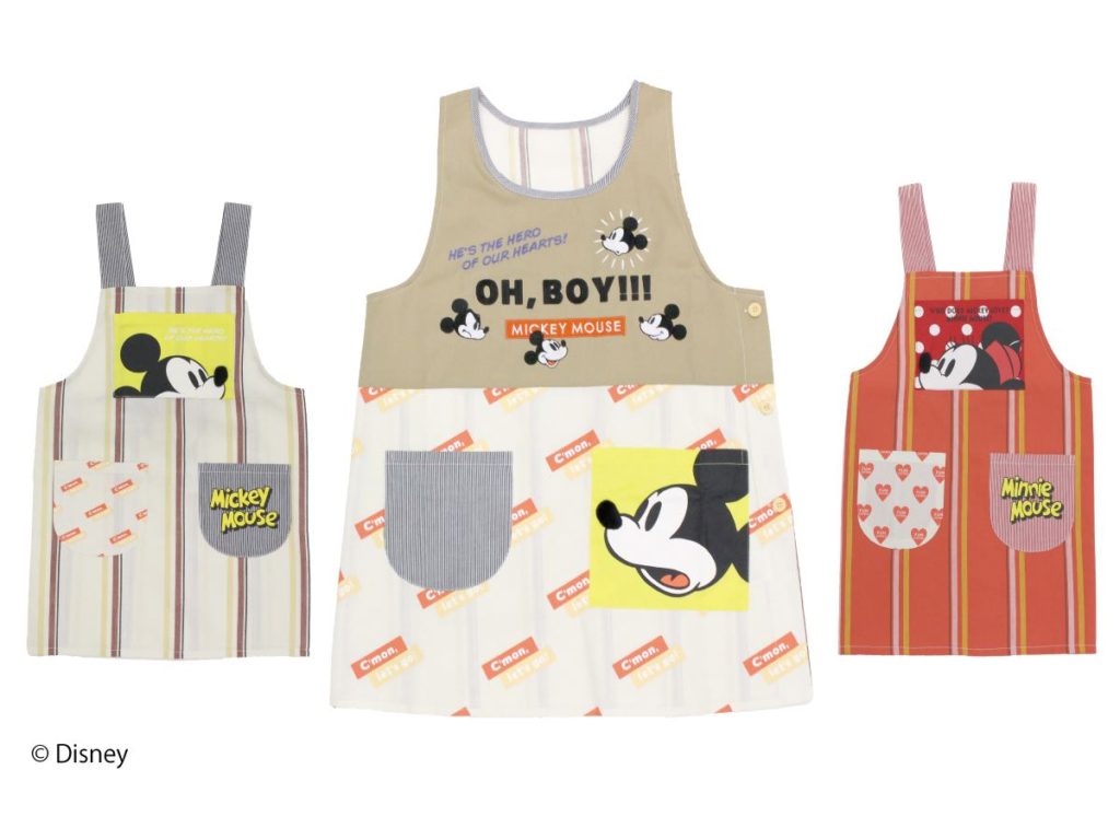 ミッキーマウス　ちょっとさわれるエプロン