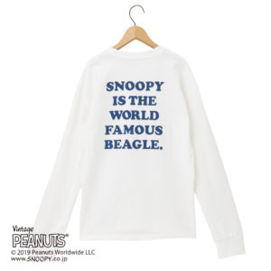 スヌーピー PEANUTS ロングTシャツ バックプリント２