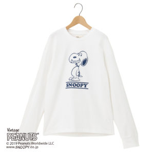 スヌーピー PEANUTS ロングTシャツ バックプリント