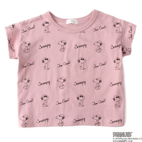 PEANUTSコラボスヌーピープリントTシャツ7