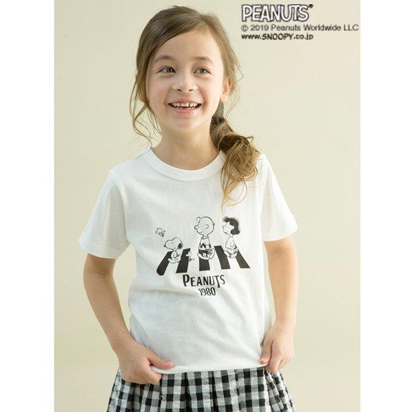 PEANUTSコラボオマージュプリントTシャツ