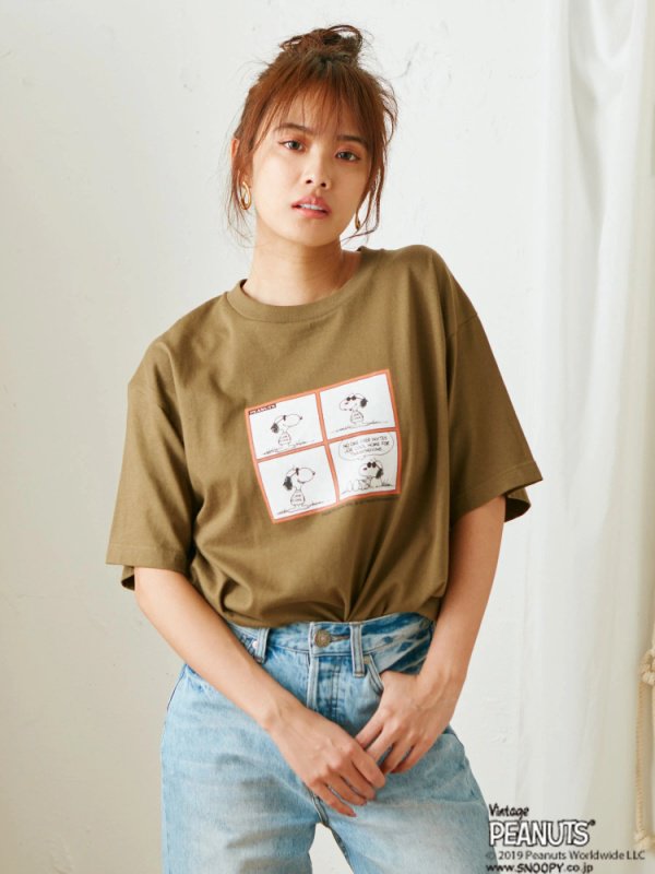 スヌーピーオーバーTシャツ