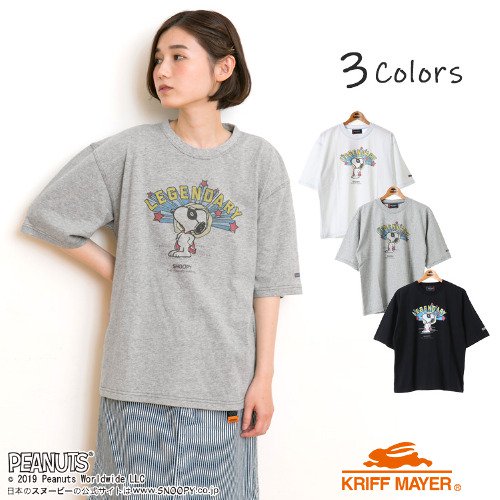 SNOOPY 5分袖 TEE